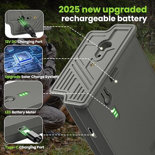 4 Pack New Reveal Lithium Battery Pack Trail Camera Battery + 4 Port Battery Charger Compatible with Reveal Hunting Camera Ultra, Pro 3.0, X Gen 2.0 3.0, X Pro,XB, SK,X (4pcs Batteries+Charger) thumbnail 3