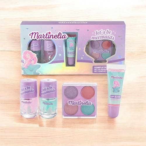 Martinelia Let’s Be Mermaids Complete Kids Makeup Set – Makeup Kit for Girls Ages 4-8 – Non-Toxic, Washable Pretend Play Set – Little Girl Dress Up and Beauty Gift for Toddlers and Kids thumbnail 6