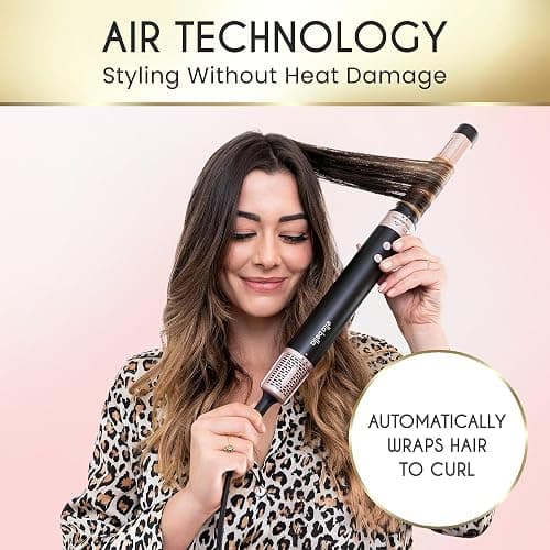 ELLA BELLA® 6 in 1 Professional Hot Air Styler • Powerful Hair Dryer & Straightener Set • Styling Without Heat Damage • Fast Drying Curling Volumizing Straightening • Includes Protective Travel Case thumbnail 6