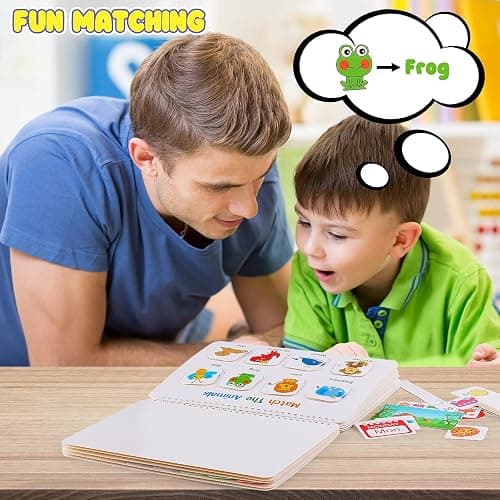 Huijing Montessori Preschool Learning Activities Busy Book - Workbook Activity Binder / Toys for Toddlers, Autism Learning Materials and Tracing Coloring Book thumbnail 6