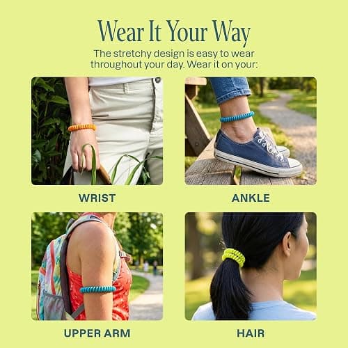 Cliganic 25 Pack Mosquito Repellent Bracelets for Adults & Kids - Natural DEET-Free Bands, Individually Wrapped thumbnail 4
