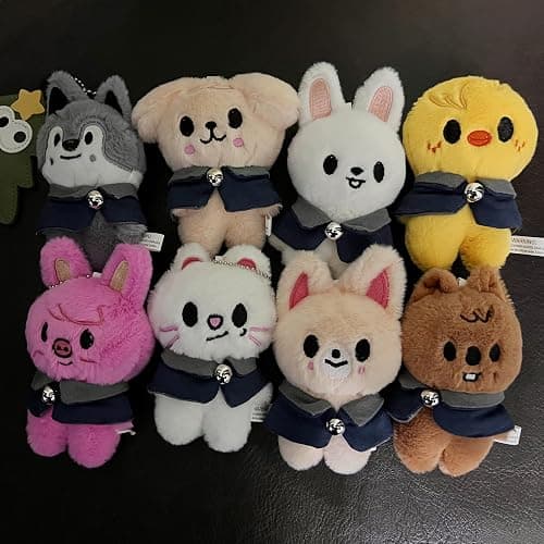  8 PCS Skzoo Keychains 3.8 Inches Straykids Plush Keychains SKZ Set Key Pendant thumbnail 5