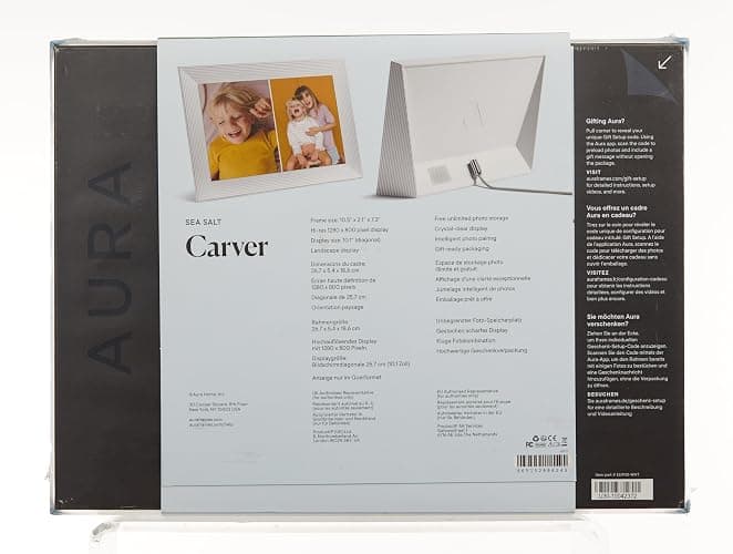 Aura Carver WiFi Digital Picture Frame | The Best Digital Frame for Gifting | Send Photos from Your Phone | Quick, Easy Setup in Aura App | Free Unlimited Storage | Sea Salt thumbnail 10