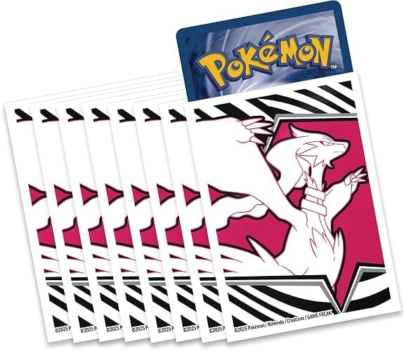 Pokémon-Sammelkartenspiel: Top-Trainer-Box Karmesin & Purpur – Weiße Flammen: Reshiram (1 Vollbild-Promokarte mit Boreos, 9 Boosterpacks & Zubehör) thumbnail 7