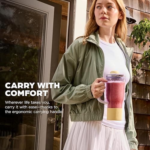 Ninja Blendboss™ | Personal Blender for Smoothies & Frozen Drinks | 26oz Travel Tumbler with LeakProof Lid, Chug Spout & Detachable Straw | Auto-iQ Technology | Lavender Lemonade | DB351PR thumbnail 6