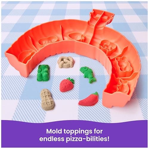 Kinetic Sand, SquishPizza Rising Pizza Oven Playset with 1lb Play Sand & 5 Tools, Play Food Arts & Crafts, Holiday Gifts & Stocking Stuffers for Kids Ages 3 and up thumbnail 7