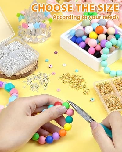 FIVEIZERO 600pcs Small Eye Pins for Jewelry Making & DIY Crafts, Mini Eyelet Screws for Art Projects & Bead Charms, Tiny Eye Hooks for Crafts (Gold & Silver, 3 Sizes) thumbnail 2