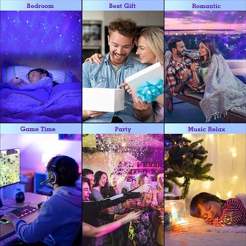 UOUNE Galaxy Projector, Star Projector with Remote Control Color Changing, Music Bluetooth Speaker,Timer,Ocean Wave Star Sky LED Night Light Lamp for Baby,Kids Bedroom,Stage,Birthdays,Christmas thumbnail 7