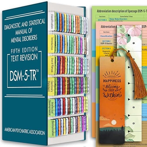 Index Tabs for DSM-5-TR 2022, Color-Coded and Laminated DSM-V-TR Tabs for The Diagnostic and Statistical Manual of Mental Disorders, Tear-Resistant & Waterproof (DSM-5-TR(New Upgrade)) - Image 1