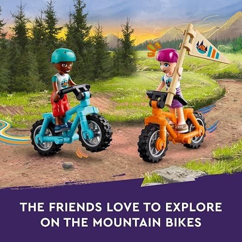 LEGO Friends Adventure Camp Cozy Cabins Camping Toy, Kids’ Nature Playset, Pretend Play Toy with 3 Mini Doll Characters and a Fox Toy Figure, Birthday Gift Idea for 7 Year Olds and Up, 42624 thumbnail 5