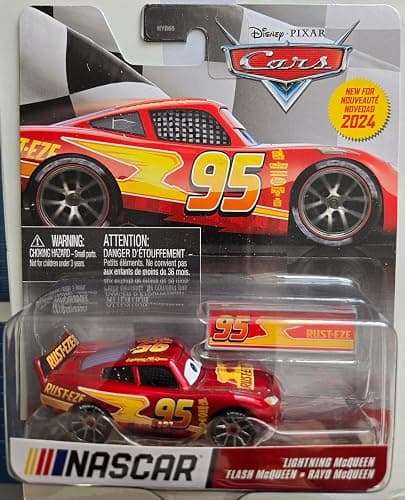 Disney Cars NASCAR Lightning McQueen Die-Cast Car, New for 2024 - Image 1