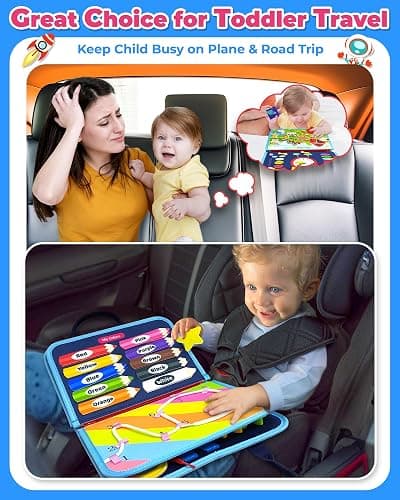 Gojmzo Busy Board Montessori Toys for Toddler Boy Birthday Gifts, Busy Book Sensory Toys for Toddlers, Learning Educational Toddler Travel Activities thumbnail 3