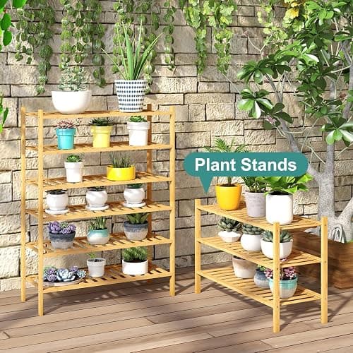 viewcare 3-Tier Free Standing Shoe Racks, Bamboo Wood Shoe Rack for Entryway & Closet, Beautiful | Natural | Functional | Sturdy Shoe Rack thumbnail 5