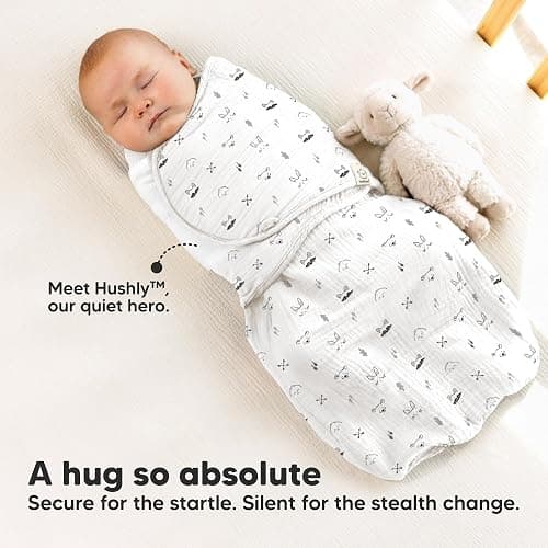 KeaBabies Muslin Baby Swaddles for Newborns, 3pk,100% Cotton (Nordic, L) | Organic Cotton Swaddles Sleep Sack 3-6 Months, Infant, Baby Girls, Boys, Soft Breathable Summer Swaddler, Easy Quiet Closure thumbnail 4