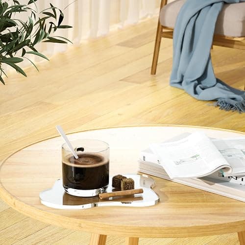 Leadiy Acrylic Coaster Decorative Plates, Irregular Bar Drink Coaster, Clear Cloud Shape Coffee Cup Coaster, Perfect for Tabletop Protection and Accessories Display.(Clear) - Clear - 1 thumbnail 6