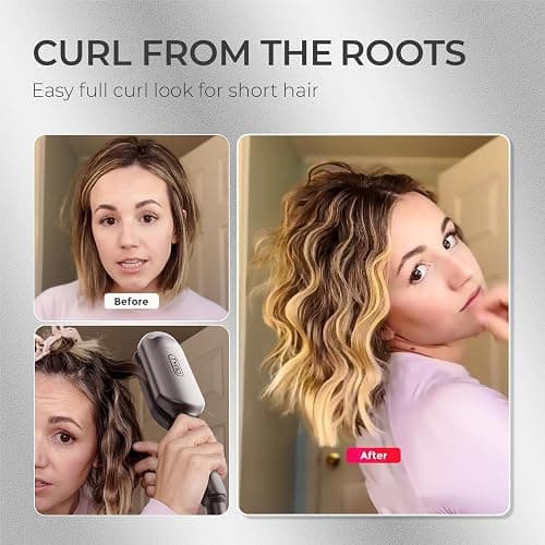 Curling Iron Hair Crimper Waver - TYMO ROVY Beach Waves Curling Wand, Ionic Deep Waver Hair Curler Tool with Ceramic 3 Barrel for Women, Dual Voltage, Anti-Scald, Easy to Use, Grey, 1.25 Inch - 1.25 Inch - Grey thumbnail 5