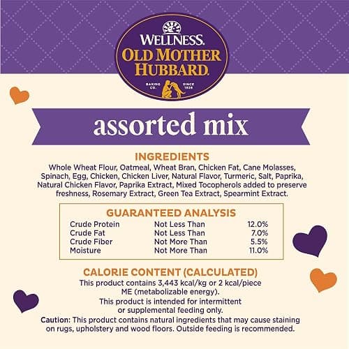 Old Mother Hubbard Wellness Training Bitz Assorted Mix Dog Biscuits, Natural, Training Treats, Three Flavors, Small Size, (8 Ounce Bag) thumbnail 6