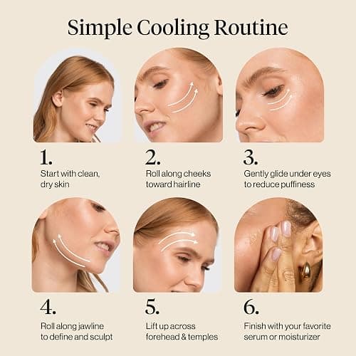 Kitsch Ice Roller for Face – Stainless Steel Ice Face Roller to Reduce Puffiness, Redness & Headaches – Cooling Facial Roller for Skin Care, Irritation Relief & Spa-Like Experience at Home - Mint thumbnail 7