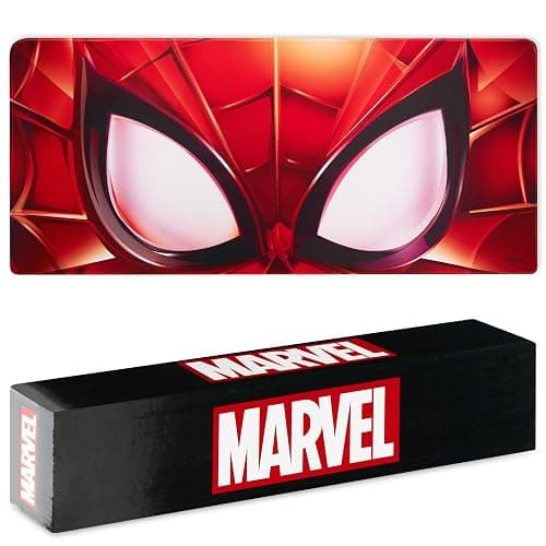 Marvel Spiderman Desk Mat Large Mouse Mat 31.2 x 13.9” Desk Protector Mat PC Laptop Keyboard Gaming & Office Supplies Non Slip - Spiderman Gifts for Men (Red Spiderman) - Image 1