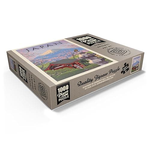 MyPuzzle Japan: Mount Fuji, Vintage Poster - Premium 1000 Piece Jigsaw Puzzle for Adults thumbnail 3