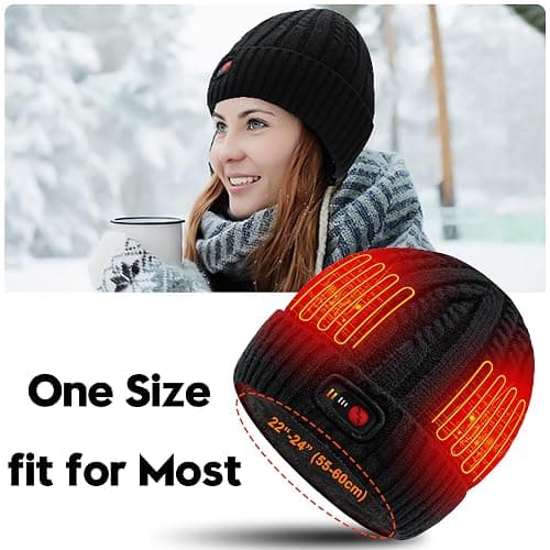 Svpro Battery Heated Beanie Hat - Rechargeable Warm Winter Cap thumbnail 7