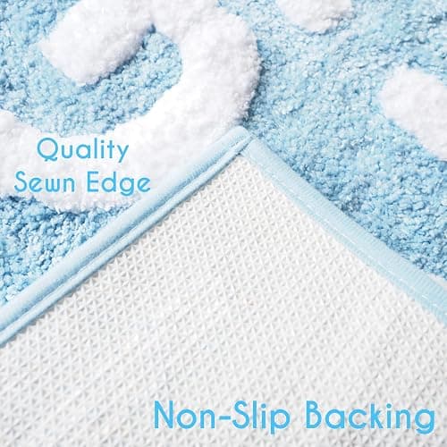 Evovee Get Naked Bath Mat Funny Cute Bathroom Rugs Get Naked Rug Shower Funny Bathroom Decor Fun Cute Bath Mat Non-Slip Washable College Baby Blue thumbnail 5