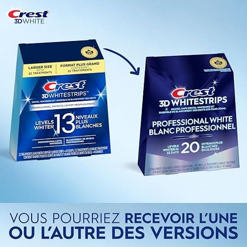 Crest 3D White Whitestrips Professional Effects, At-Home Teeth Whitening Kit, 13 Levels Whiter, 22 Treatments thumbnail 10