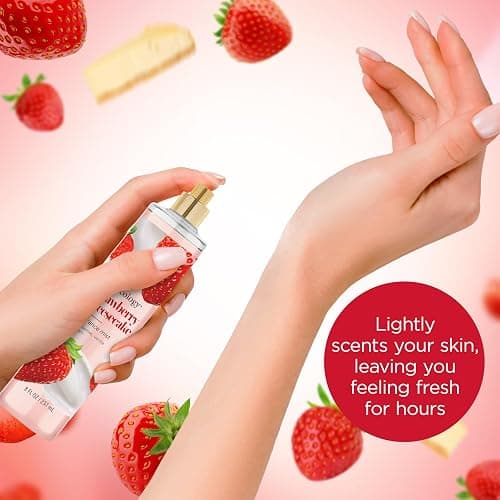 Bodycology Long-Lasting Fragrance Body Mist, Strawberry Cheesecake, 8 fl oz thumbnail 4