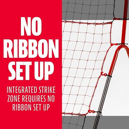 Franklin Sports Baseball Pitching Target and Rebounder Net - 2-in-1 Switch Hitter Pitch Trainer + Pitchback Net - Pitching Target with Hitter + Strikezone, Red thumbnail 7