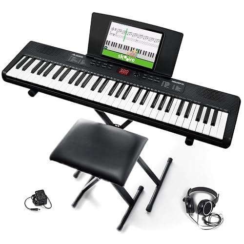 Alesis Melody 61 Piano Numérique 61 Touches pour Débutants avec Haut-Parleurs, Support, Banc, Casque, Pupitre, 300 Sons et des Leçons de Musique - Image 1