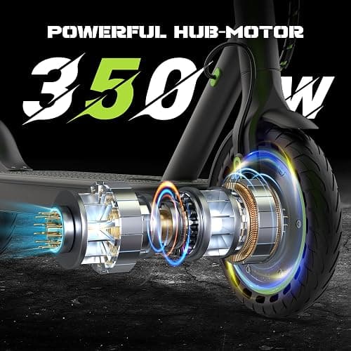 Electric Scooter, 10"/8.5" Solid Tire, 500W/350W Powerful Motor & 19/22 MPH Top Speed, 28/25/22/16 Miles Long Range, Folding E Scooter with Dual Braking for Teens and Adults thumbnail 3