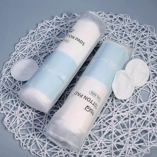 MSQ Cotton Rounds (300 Count), Makeup Remover Pads, Face Cotton Pads, Facial Cleansing Round Cotton Pads, Lint-Free thumbnail 5