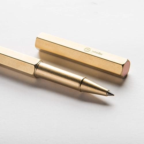 YSTUDIO Classic Revolve Rollerball Pen , Luxury Grade Craftsmanship Pen, personalized pens, rollerball pens Exquisite Men's And Women's Gift Pen Set-brass thumbnail 3