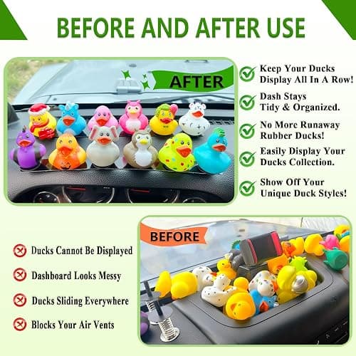 EJDRFN Duck Holder for Jeep Wrangler,Metal Rubber Ducks Holder for Jeep Dash,Magnetic Duck Plugs for Dash Decorations,Adjustable Duck Mount for Jeep Dashboard,2 Pack(Black) thumbnail 4