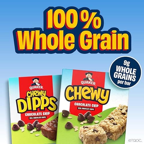 Quaker Chewy Dipps Granola Bars Chocolate Chip, 1.09 oz, 14 Ct thumbnail 7