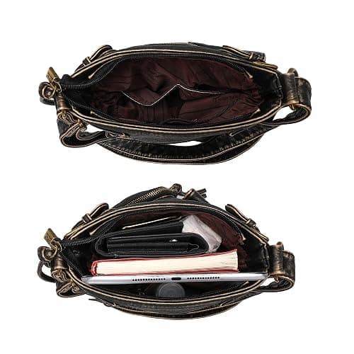 Montana West Crossbody Bag for Women Multi Pocket Shoulder Medium Travel Purses Ultra Soft Washed Leather thumbnail 3