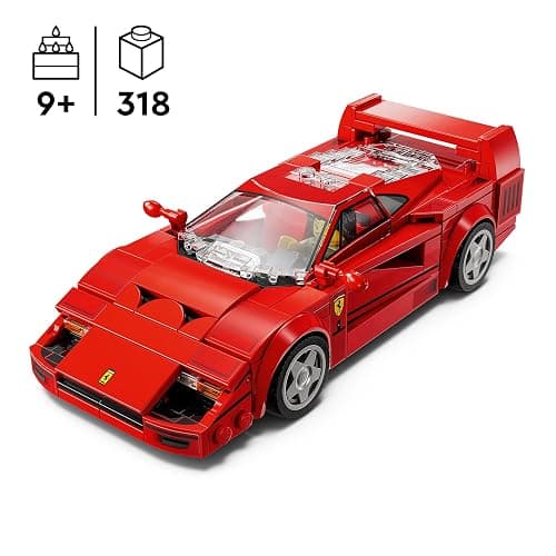 LEGO Speed Champions Ferrari F40 Supercar Buildable Vehicle, Toy Model Car for 9 Plus Year Old Boys and Girls, with Driver Minifigure, Kids' Bedroom Decoration, Gift Idea 76934 thumbnail 4