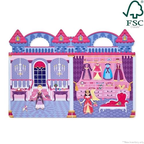 Melissa & Doug Puffy Sticker Play Set – Princess, 67 Reusable Stickers with 2 Fold-Out Scenes, Restickable Fashion Activity Book, Mess Free Travel Toys for Kids Ages 4+ thumbnail 3