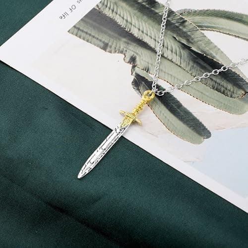 KEYCHIN Sword Necklace Horse Movie Fans Gifts Sea Monsters Jewelry Sword Pendant thumbnail 3