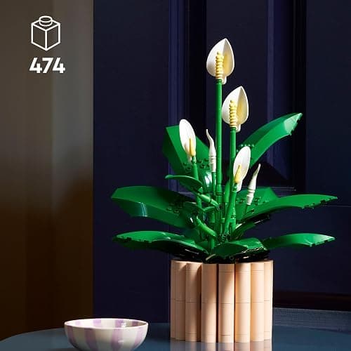LEGO Botanicals Friedenslilie - Kunstblumen Set mit Zimmerpflanzen für Erwachsene - inkl. künstlicher weißer Blüten & Knospen - DIY Deko für Wohnzimmer oder Schlafzimmer - Geschenk für Frauen - 11504 thumbnail 2