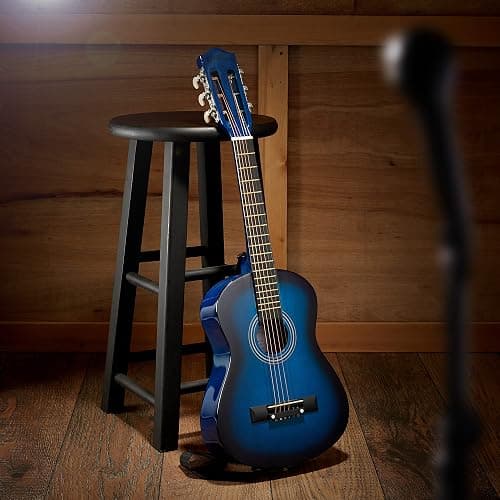 Ashthorpe 30-inch Kids Acoustic Guitar (Blue), Beginner Starter Kit with Gig Bag, Extra Strings, Strap, Picks, and Lessons thumbnail 4