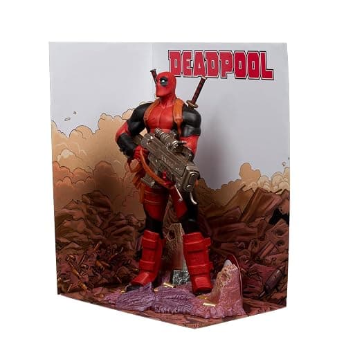 McFarlane Toys- Marvel Deadpool 1:6th Scale Collectible with Scene & Comic (Deadpool #1) - Image 1