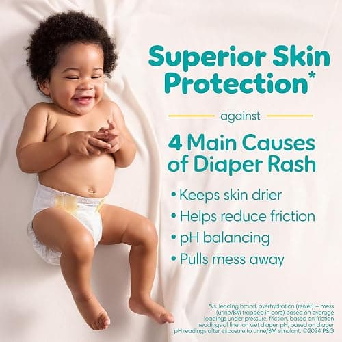 Pampers Baby Diapers - Swaddlers - Size 0, 84 Count, Ultra Absorbent Disposable Newborn Diaper thumbnail 9