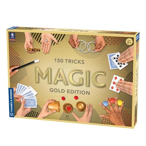Thames & Kosmos Magic: Gold Edition | Playset with 150 Tricks | 96 Page Full Color Instruction Manual | 42 Props | Video Tutorials | Fun for Kids 8+ - Image 1