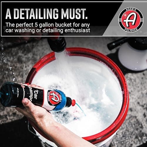 Adam's Grit Guard Wash Bucket with Lid - Professional, Heavy Duty 5 Gallon Detailing Bucket thumbnail 4