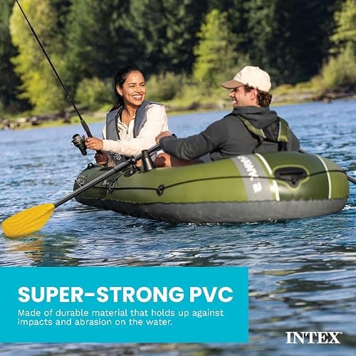 INTEX Seahawk Inflatable Boat Series: Includes Boat Oars and High-Output Pump - Fishing Rod Holders - Gear Pouch thumbnail 5