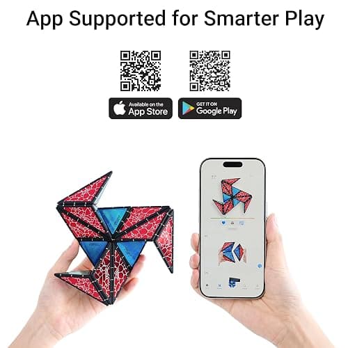 TOSY Magnet Pyramid Stone - 1 Cube Transforms into 1 Billion Shapes, 14 pcs (12 Puzzle pcs and 2 Spinners), 243 Rare Earth Magnets, Christmas Stocking Stuffers Gift for Kids, Creative Puzzle STEM Toy thumbnail 6