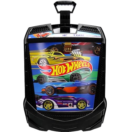 Hot Wheels 100-Car Storage Case – Large Capacity Organizer for 1:64 Die-Cast Vehicles with Handle and Latch, Durable Portable Carrying Case for Kids, Travel, and Toy Car Collectors thumbnail 5