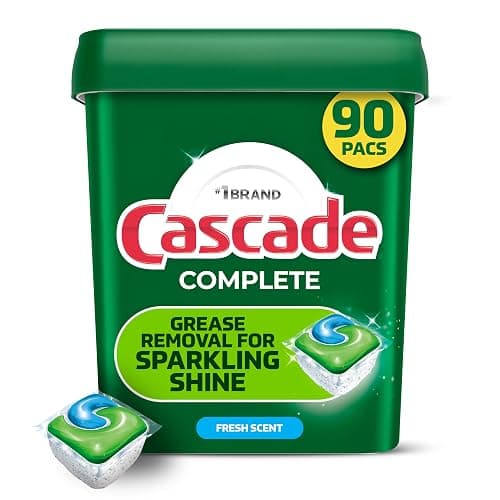 Cascade Complete Dishwasher Detergent Pods, Dish Detergent Soap, Fresh Scent, 90 Count - Image 1