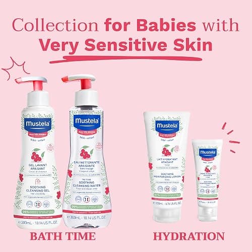 Mustela Baby Soothing Lotion - Moisturizing Body Lotion for Very Sensitive Skin - with Natural Avocado & Schizandra Berry - Fragrance-Free - 6.76 fl. Oz thumbnail 8